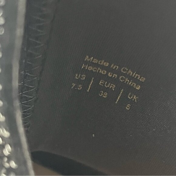 Aldo Rhinestone Crystal Embellished Mules Heels Black 7.5 - Picture 9 of 11